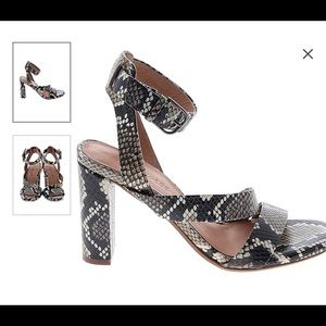 Madewell snake skin heels